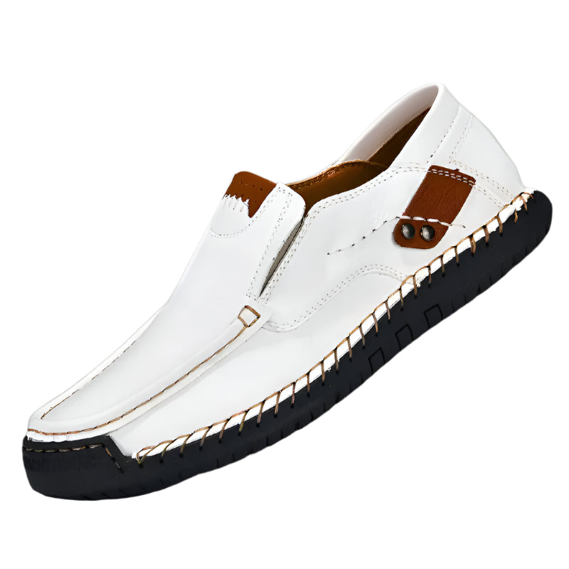 Men's Orthopaedic Slip-On Shoes with Arch Support - Comfortable & Stylish White