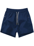Men's Quick-Dry Athletic Gym Shorts – Lightweight 3" Running Shorts with Zipper Pockets & Moisture-Wicking Fabric Navy