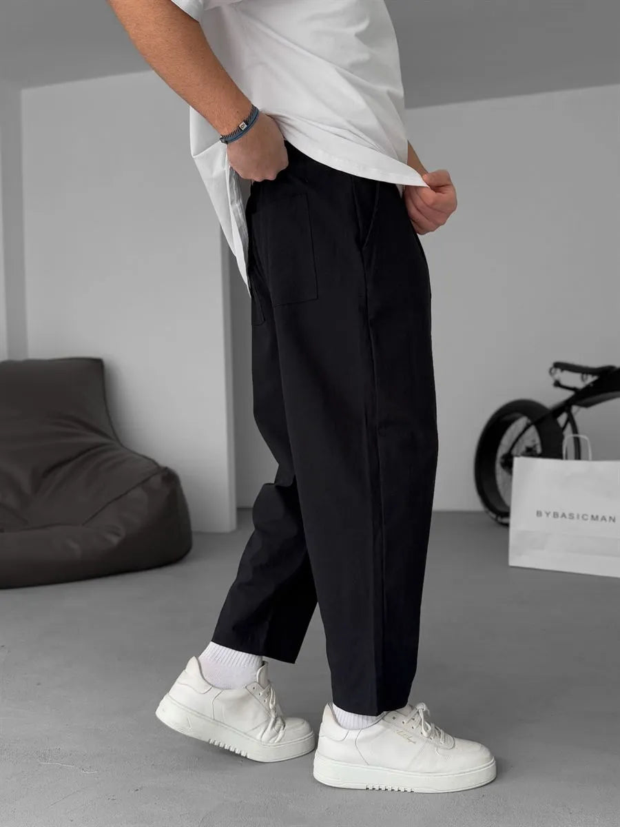 Men's Relaxed Linen Trousers – Lightweight Straight-Leg Summer Essentials