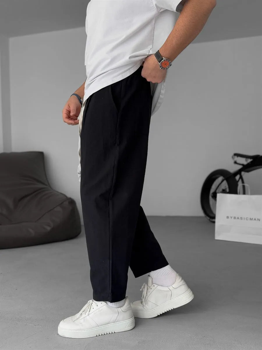 Men's Relaxed Linen Trousers – Lightweight Straight-Leg Summer Essentials