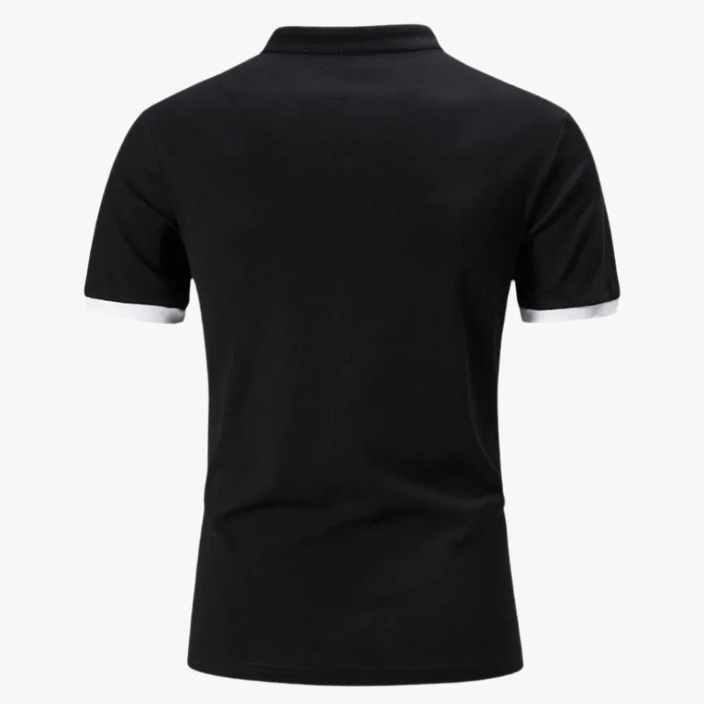 Men's Short Sleeve Cotton Solid Colour Polo Shirt - Stylish Casual Wear