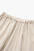 Men’s Slim Fit Linen Trousers – Lightweight Summer Drawstring Pants for Holiday & Everyday Wear