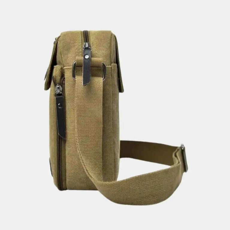 Men's Small Canvas Crossbody Shoulder Bag – Travel Messenger Vintage style for Everyday Use