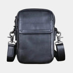 Men's Small Genuine Leather Crossbody Travel Shoulder Bag - Waterproof & Vintage