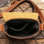 Men's Small Leather Crossbody Shoulder Bag – Minimalist Compact Bag for Everyday Use