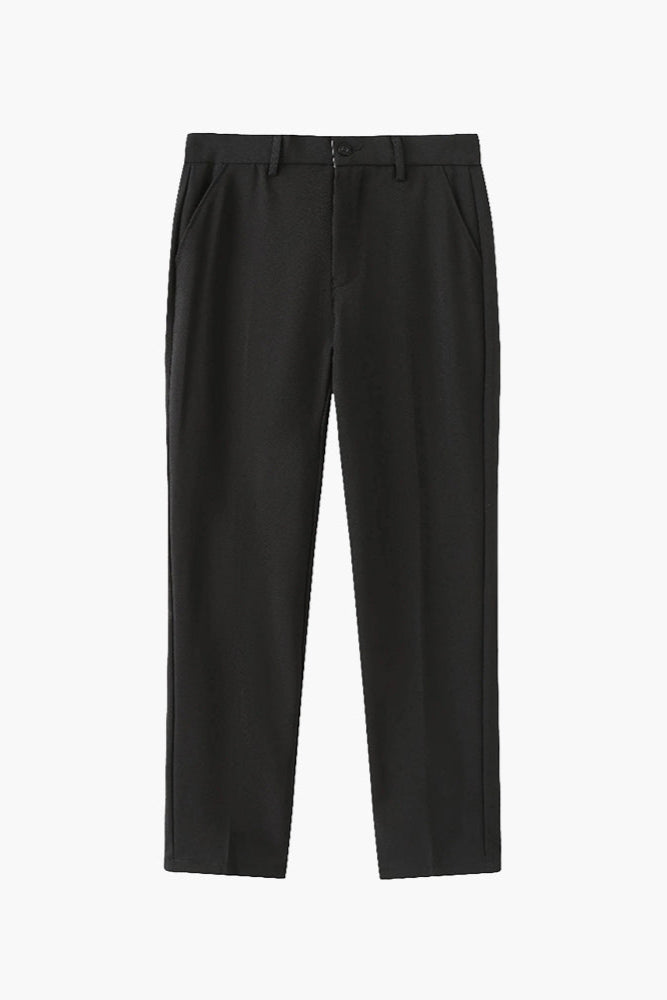 Men’s Stretch Tapered Trousers – Smart Everyday Fit with Elastic Comfort Waist