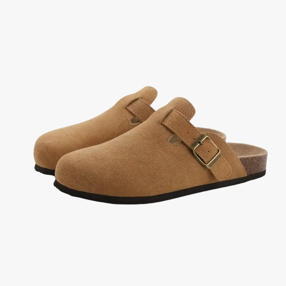 Men's Suede Buckle Clogs - Stylish Comfort Footwear for Casual Wear & Relaxation, Durable Design for Everyday Use