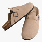 Men's Suede Buckle Clogs - Stylish Comfort Footwear for Casual Wear & Relaxation, Durable Design for Everyday Use