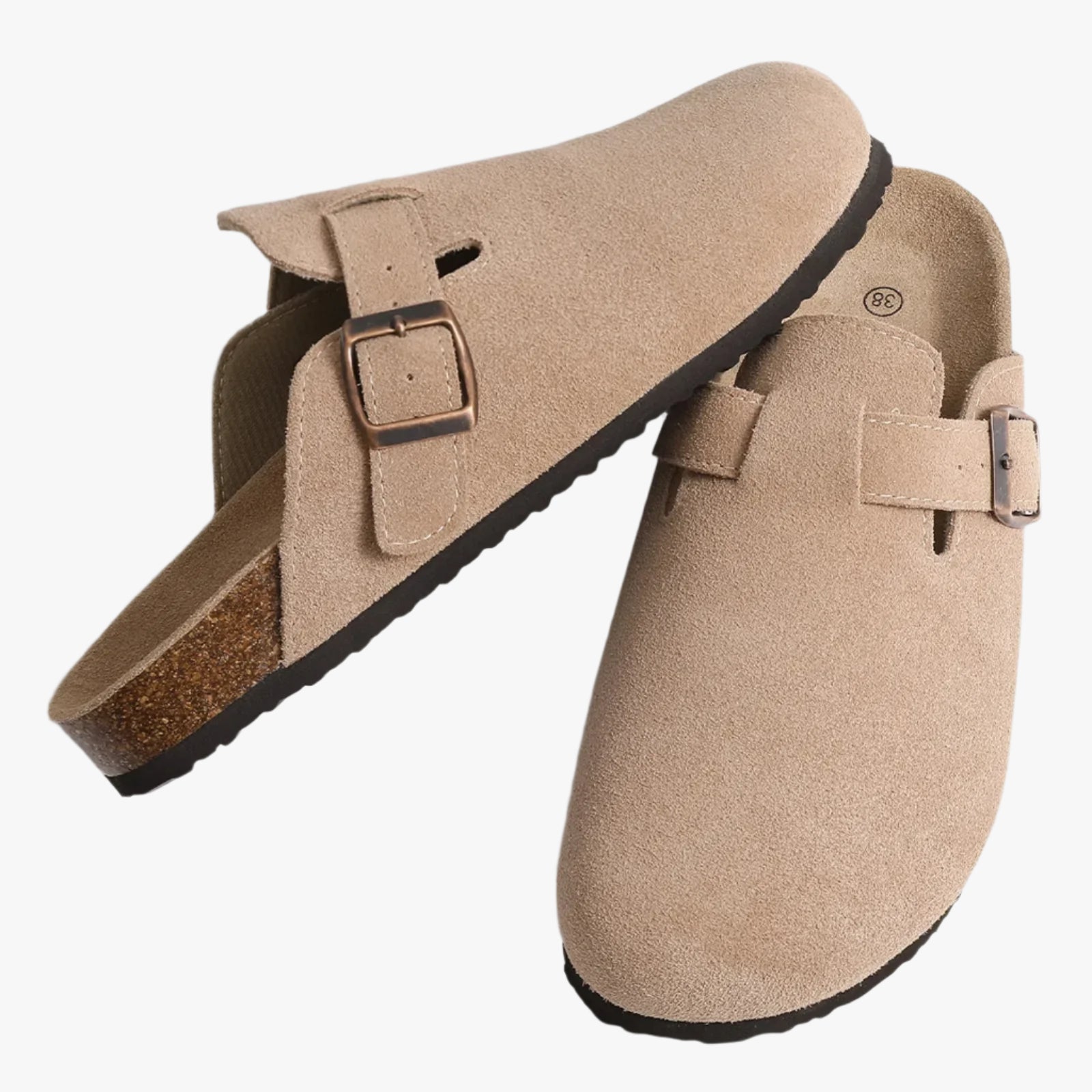 Men's Suede Buckle Clogs - Stylish Comfort Footwear for Casual Wear & Relaxation, Durable Design for Everyday Use