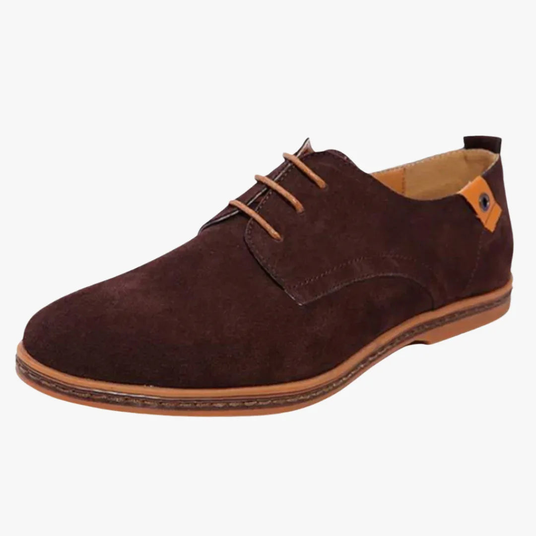 Men's Suede Dress Shoes - Stylish, Comfortable Formal Footwear Dark Brown