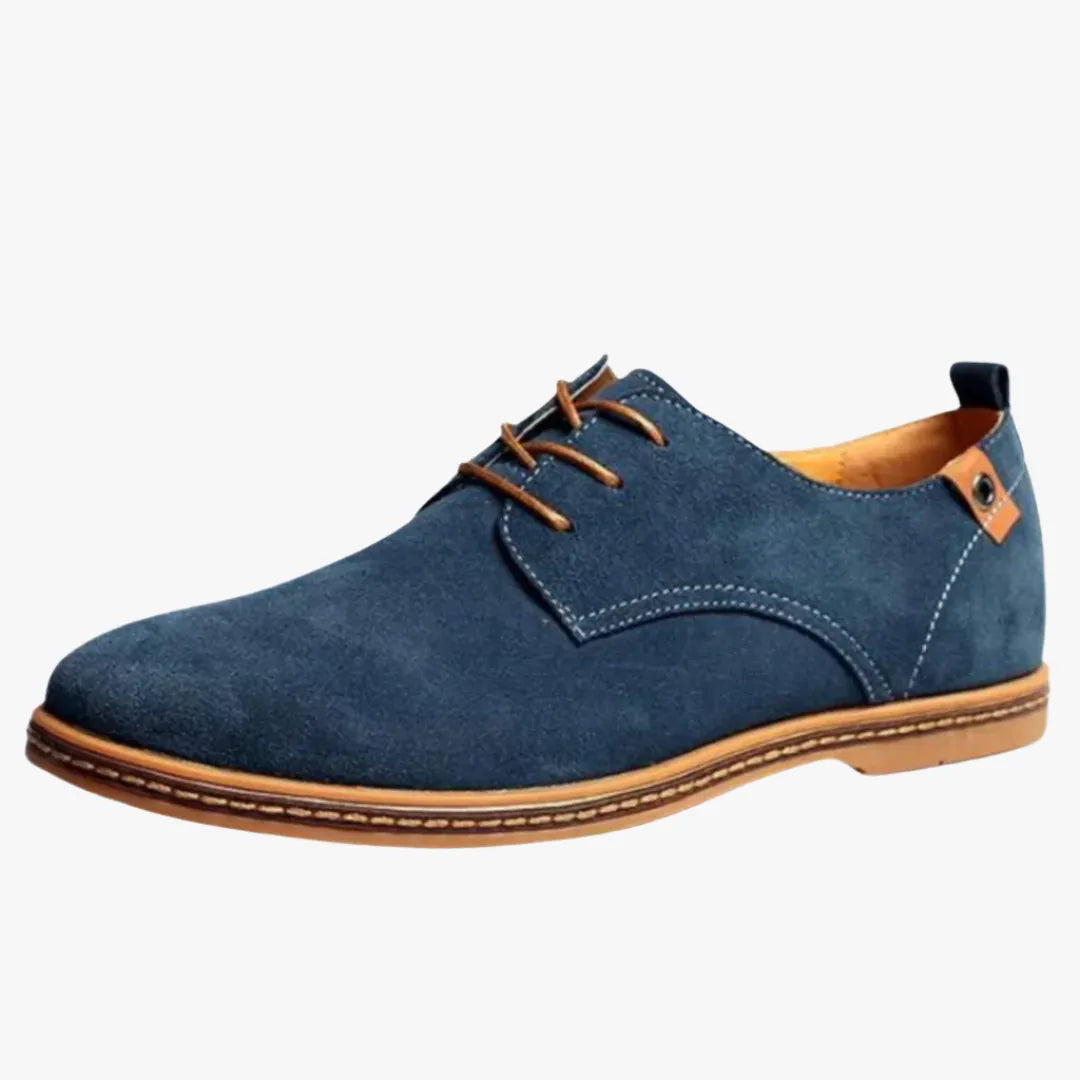 Men's Suede Dress Shoes - Stylish, Comfortable Formal Footwear Blue