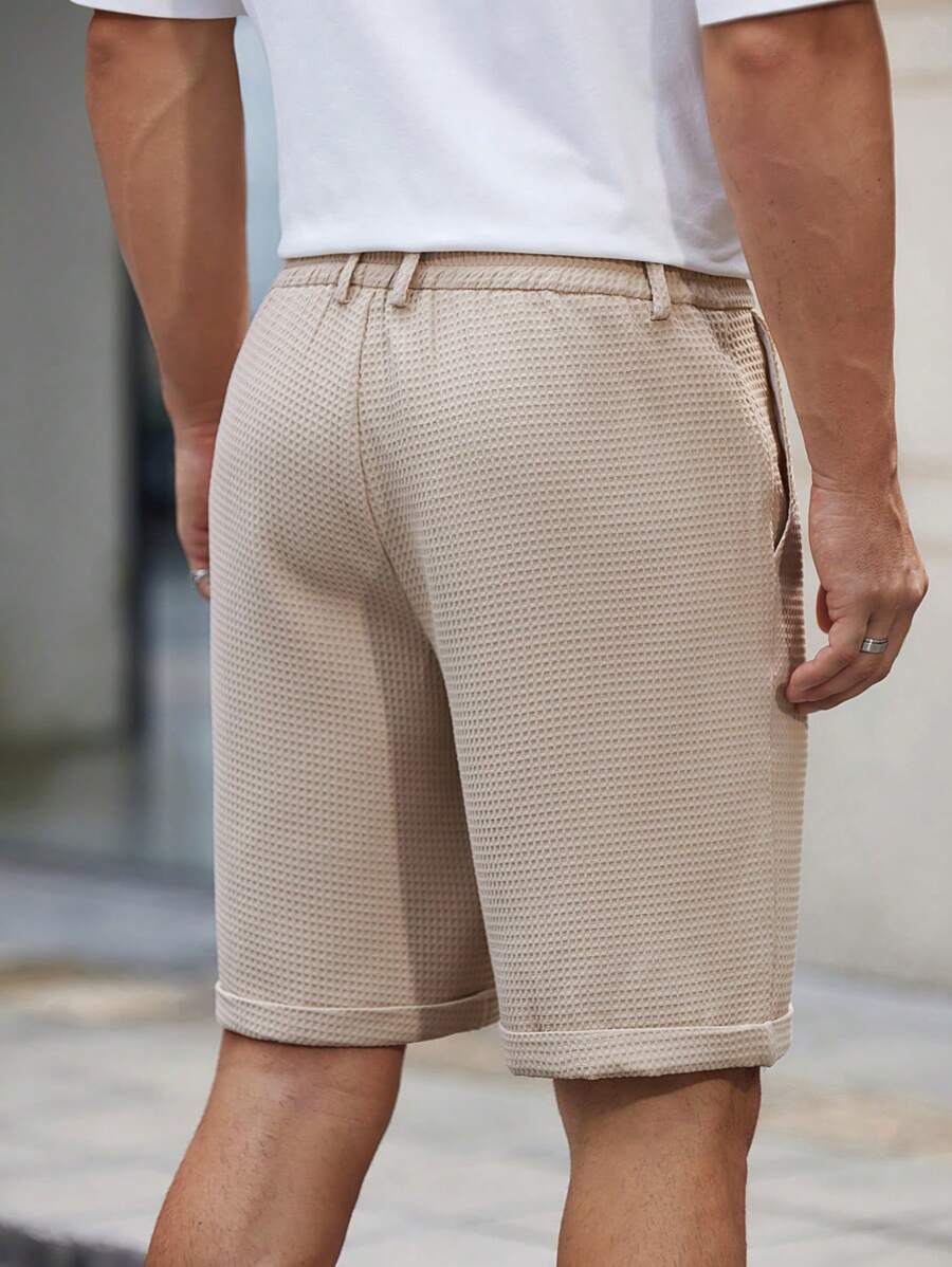 Men’s Textured Knit Shorts – Tailored Comfort for Smart Summer Style