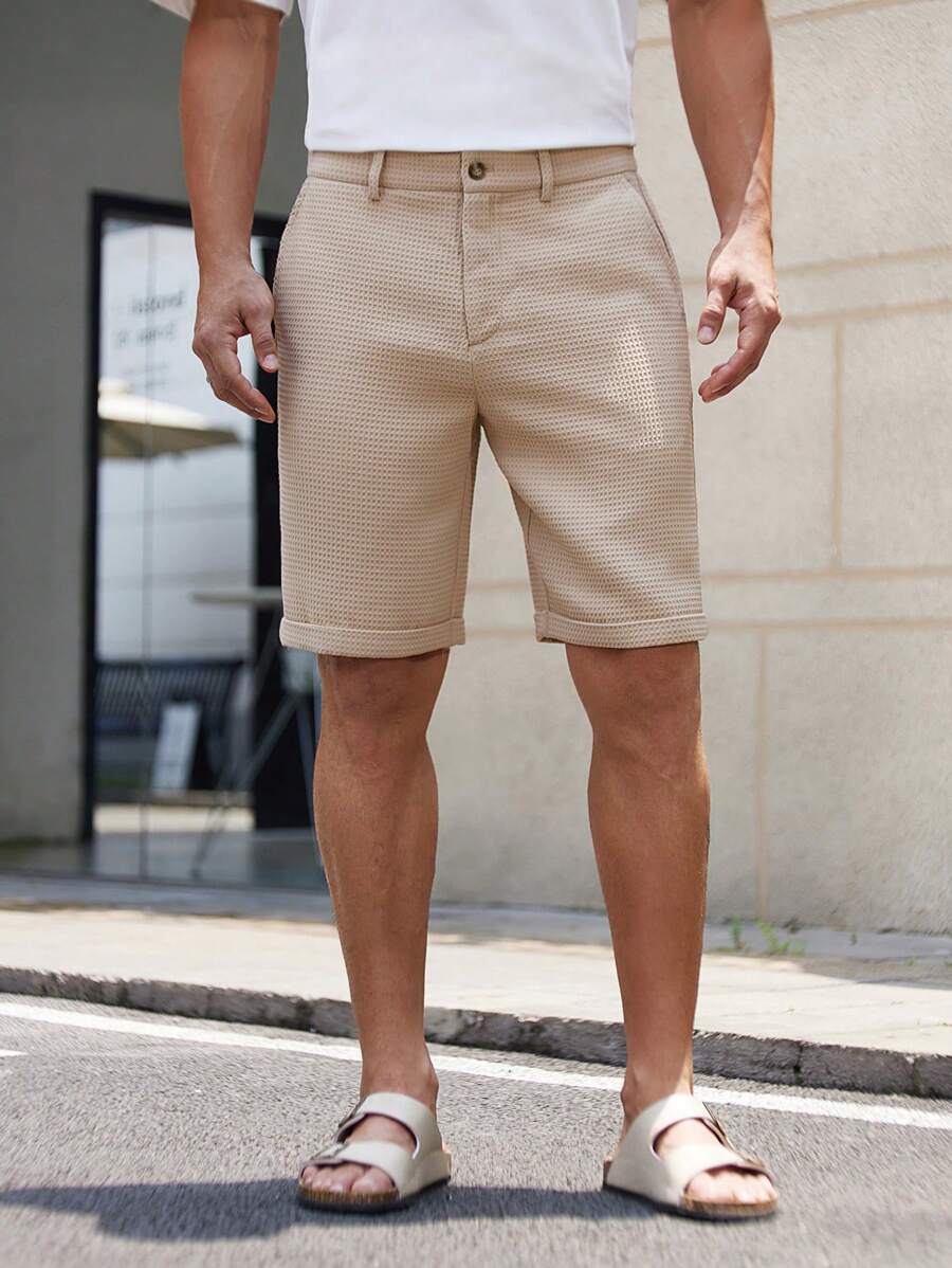 Men’s Textured Knit Shorts – Tailored Comfort for Smart Summer Style