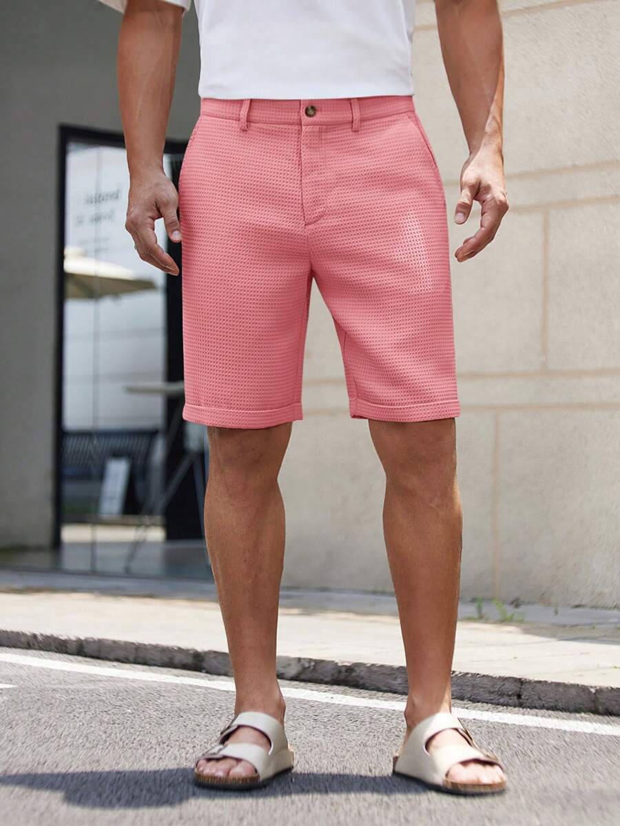 Men’s Textured Knit Shorts – Tailored Comfort for Smart Summer Style