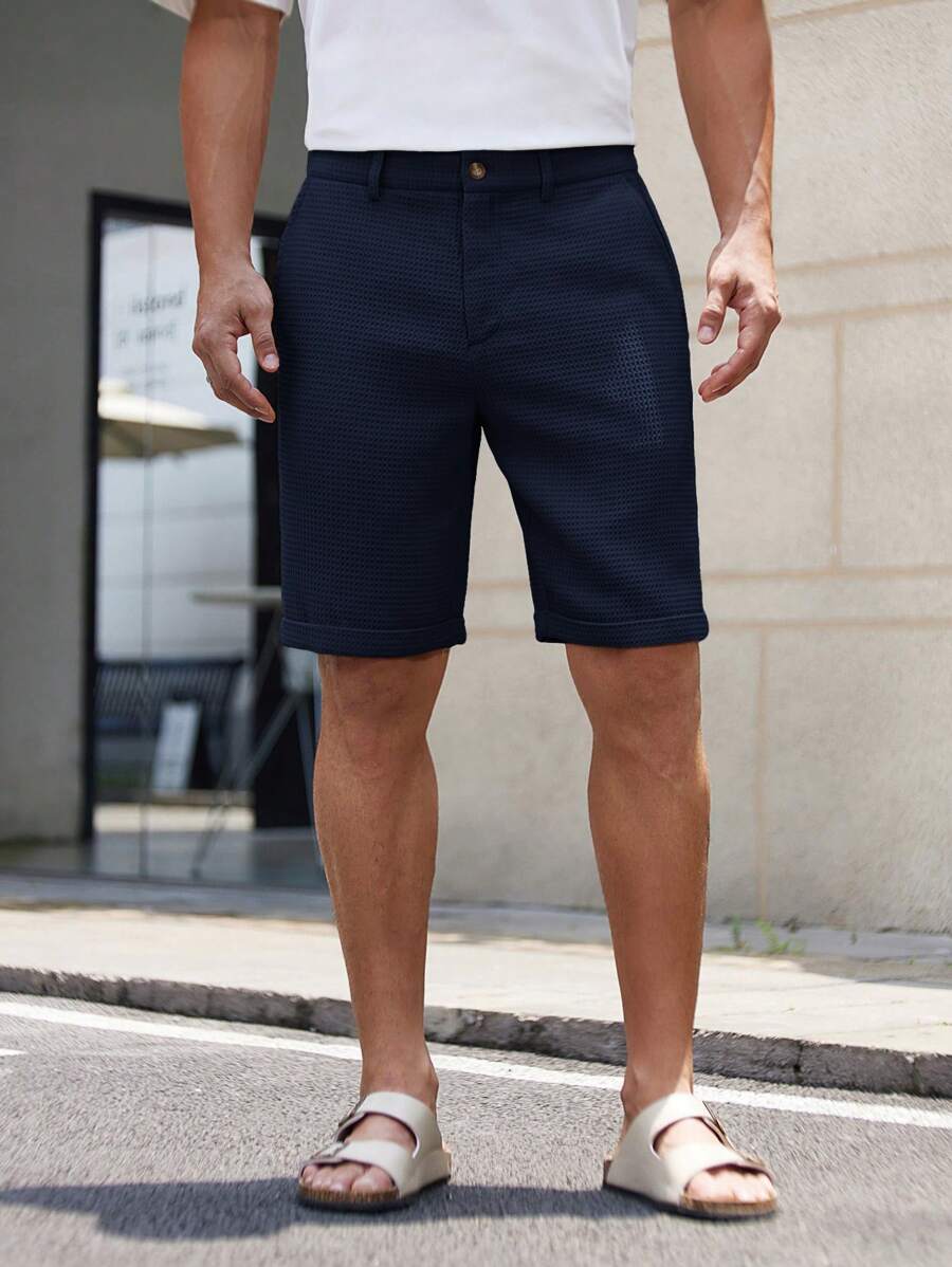 Men’s Textured Knit Shorts – Tailored Comfort for Smart Summer Style