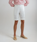 Men's White Pleated Dress Shorts | Tailored Smart-Casual Summer Essentials