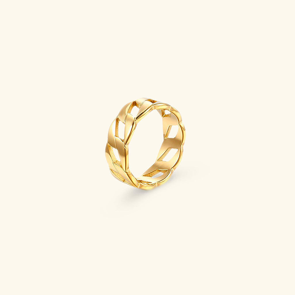 Minimalist 14k Gold Ring - Hypoallergenic, Stackable, Water-Resistant, Gift-Ready