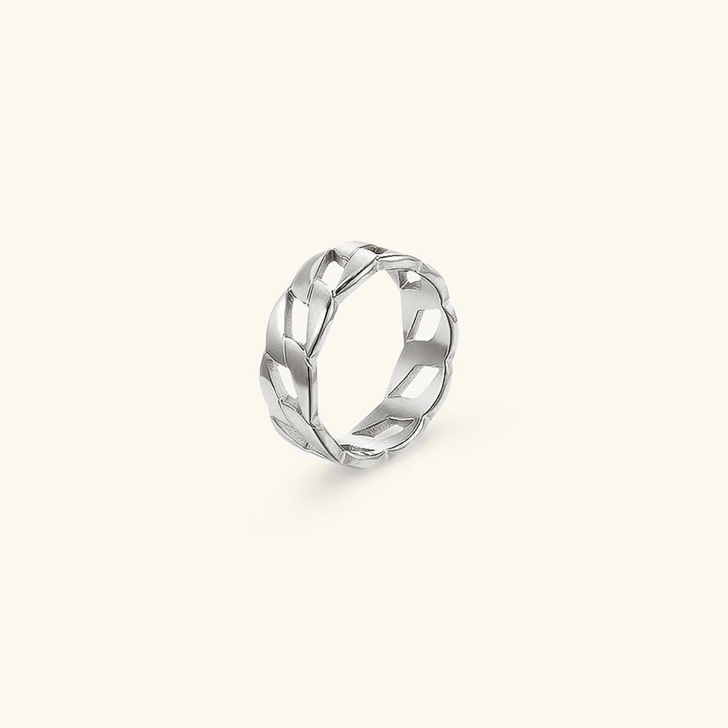 Minimalist 14k Gold Ring - Hypoallergenic, Stackable, Water-Resistant, Gift-Ready Silver