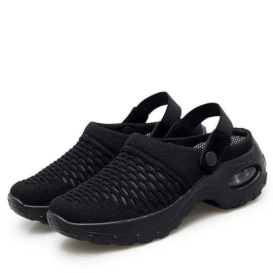 Orthopaedic Pain Relief Air Cushion Shoes for Comfort | Unisex Black