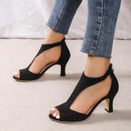 Orthopaedic Pain Relief Heels for Women - Elegant Design with Arch Support Black