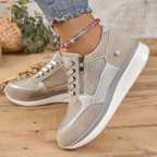 Orthopaedic Stylish Women's Sneakers for Comfort and Support Grey