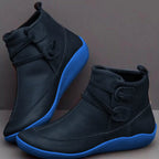 Orthopaedic Women's Leather Mid-Top Boots with Supportive Buckle Strap