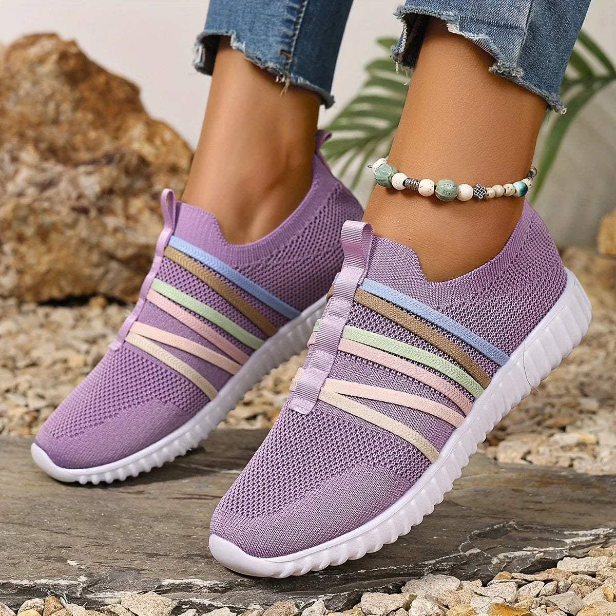 Orthopaedic Women's Mesh Shoes for Joint Pain Relief | Ergonomic, Stylish & Slip-Resistant Purple