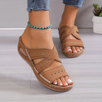 Supportive Orthopaedic Sandals for Women - All-Day Comfort, Pain Relief & Non-Slip Grip Brown