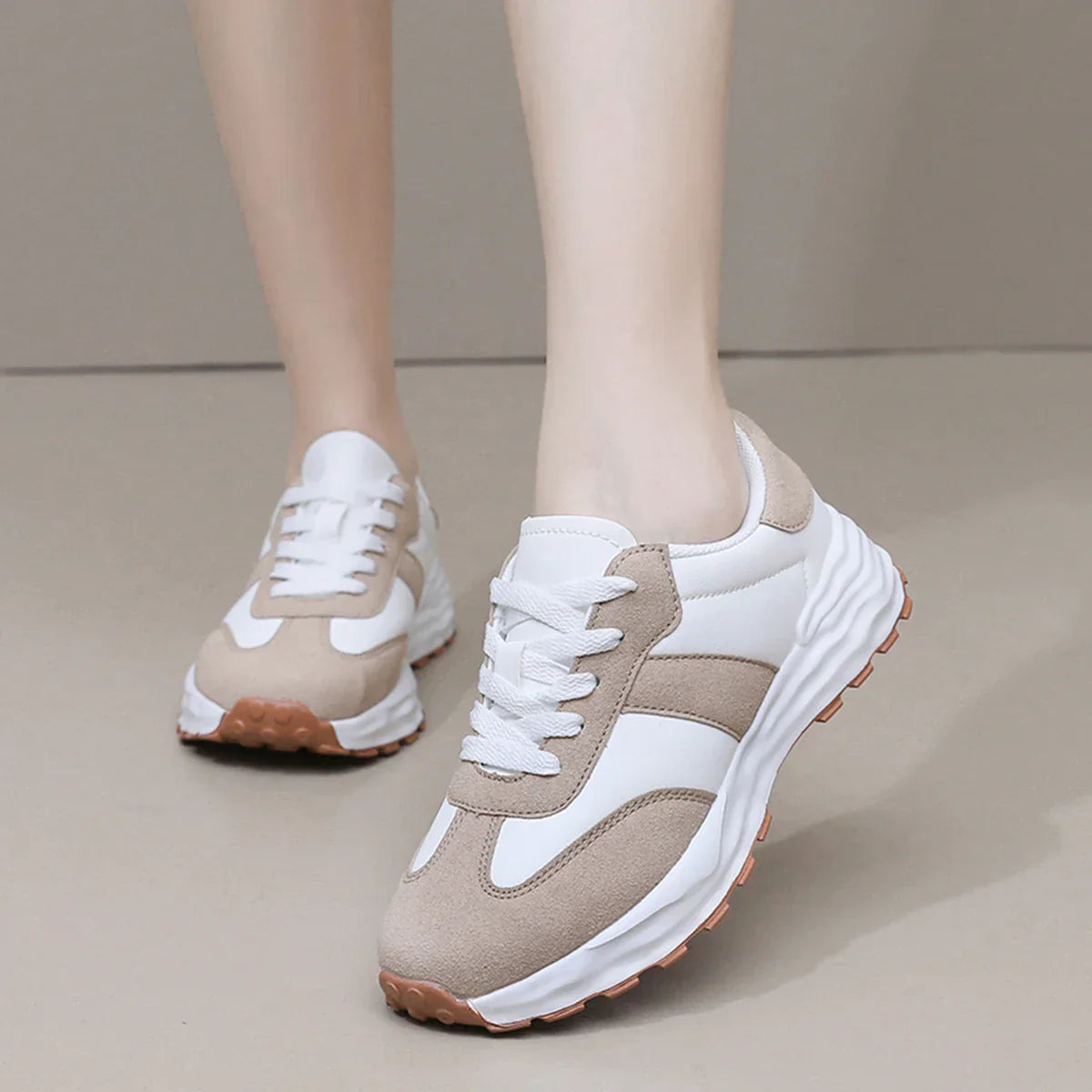 Women's Breathable Orthopaedic Sneakers - Comfortable, Supportive, Stylish Footwear Brown