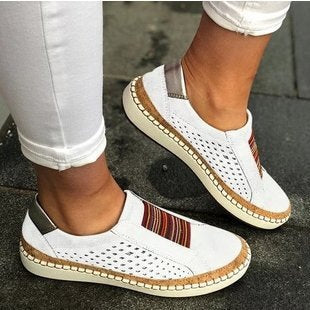 Women's Orthopaedic Breathable Slip-On Sneakers - Cushioned Fit White