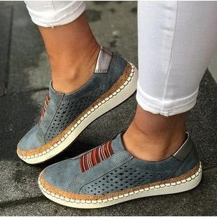 Women's Orthopaedic Breathable Slip-On Sneakers - Cushioned Fit Blue