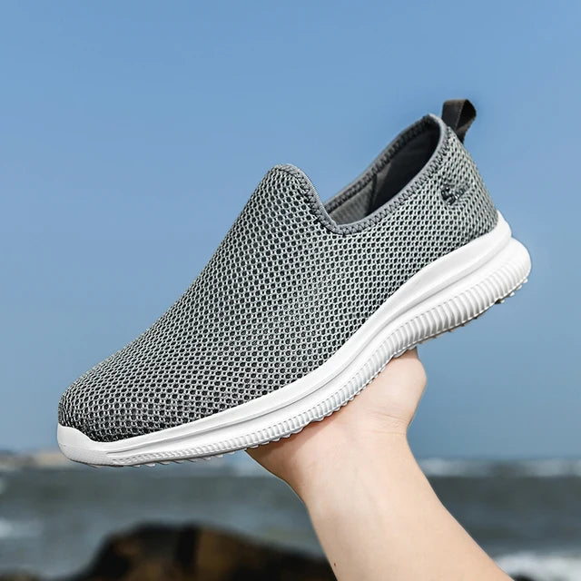 Women’s Breathable Walking Shoes – Lightweight Orthopaedic Summer Gym Sneakers Grey
