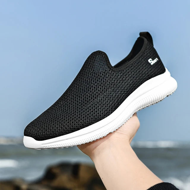 Women’s Breathable Walking Shoes – Lightweight Orthopaedic Summer Gym Sneakers Black