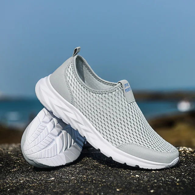 Women’s Breathable Walking Shoes – Lightweight Orthopaedic Summer Gym Sneakers Light grey