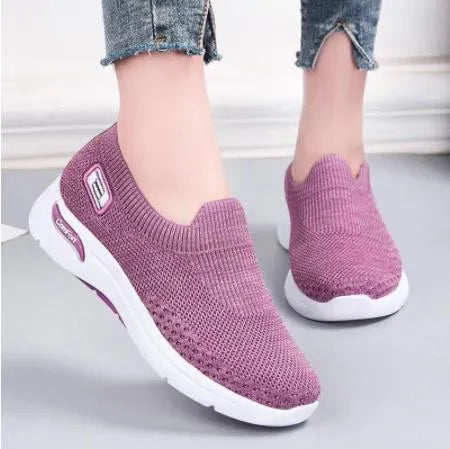 Women's Cushioned Pain Relief Orthopaedic Slip-On Trainers for Active Comfort and Support