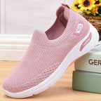 Women's Cushioned Pain Relief Orthopaedic Slip-On Trainers for Active Comfort and Support Pink