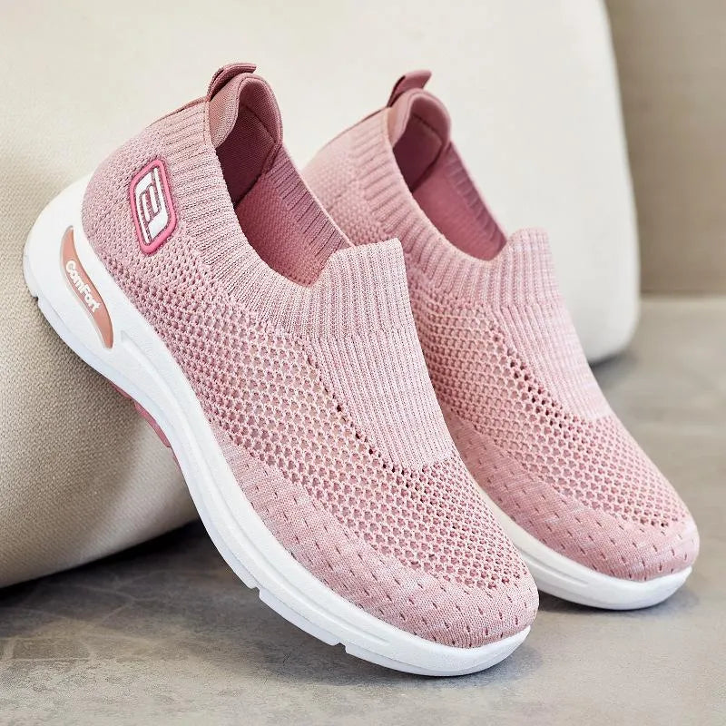 Women's Cushioned Pain Relief Orthopaedic Slip-On Trainers for Active Comfort and Support