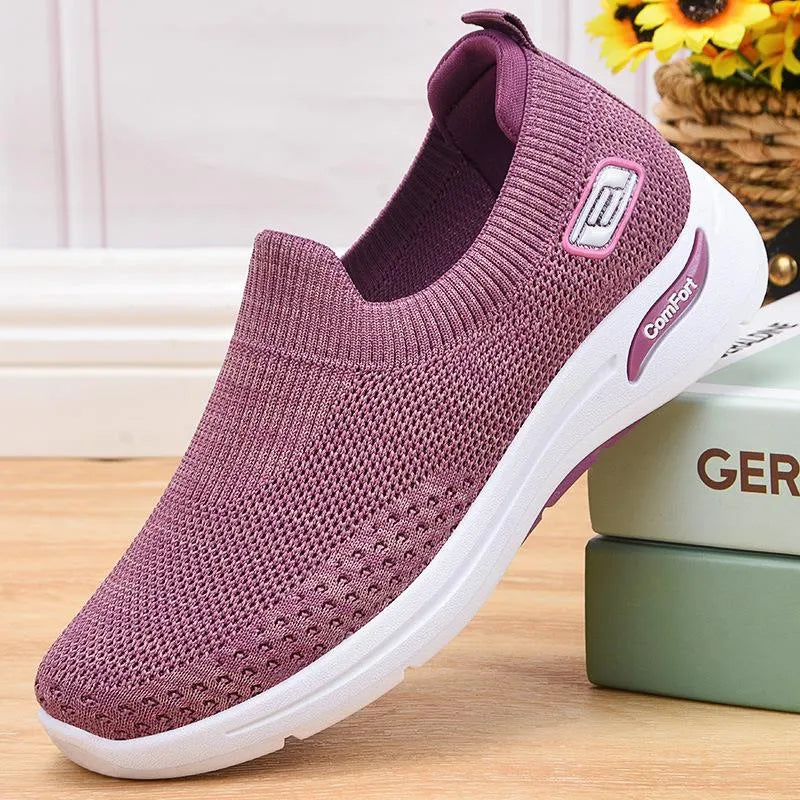 Women's Cushioned Pain Relief Orthopaedic Slip-On Trainers for Active Comfort and Support