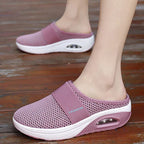Women's Cushioned Orthopaedic Wedge Sandals - Slip-On Air Sole Pink