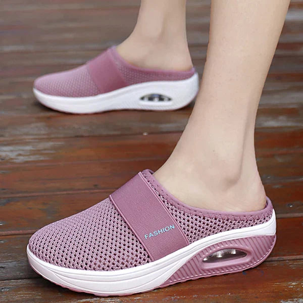 Women's Cushioned Orthopaedic Wedge Sandals - Slip-On Air Sole Pink
