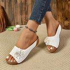 Women's Floral Design Orthopaedic Sandals - Comfortable Cushioned Sole & Elegant Style