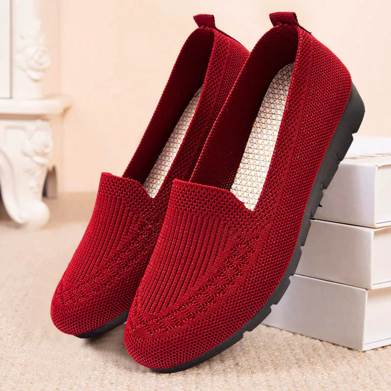 Orthopaedic Women's Lightweight Breathable Footwear for All-Season Comfort Red