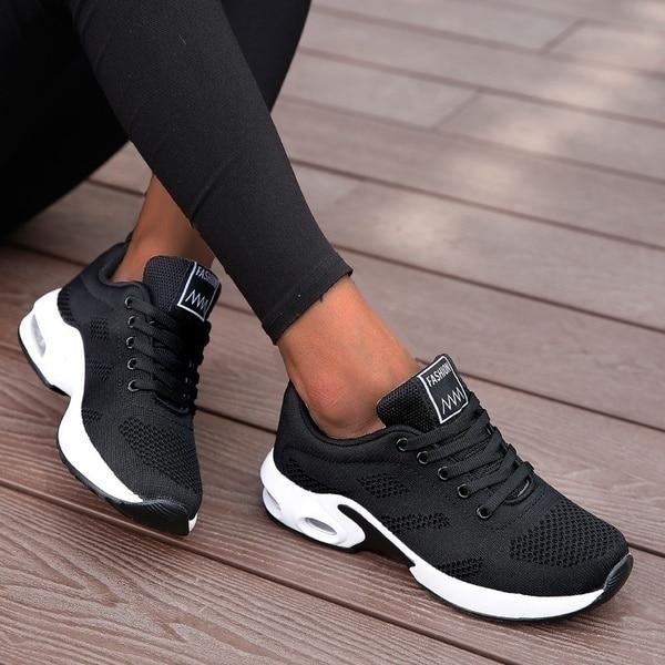 Orthopaedic Women's Lightweight Pain Relief Comfortable Walking Shoes for all Occasions Black