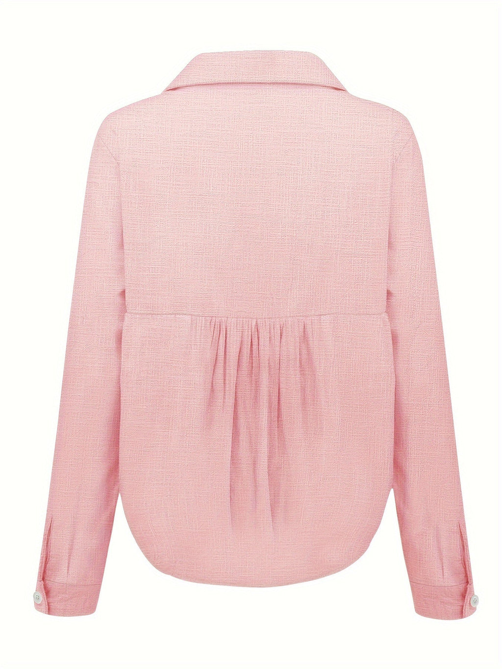 Women's Lightweight Linen Blend Long Sleeve Button-Up Shirt - Relaxed Fit