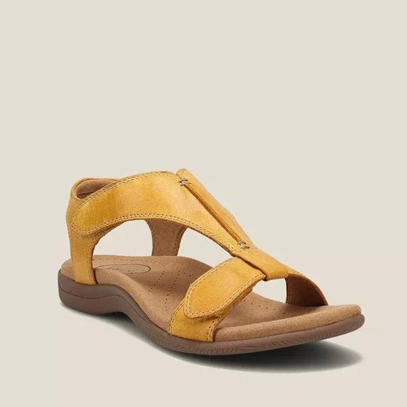 Women's Orthopedic Sandals - Cushioned Footbed, Adjustable Straps, Ergonomic Design Yellow