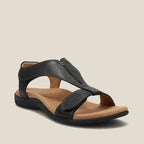 Women's Orthopedic Sandals - Cushioned Footbed, Adjustable Straps, Ergonomic Design Black