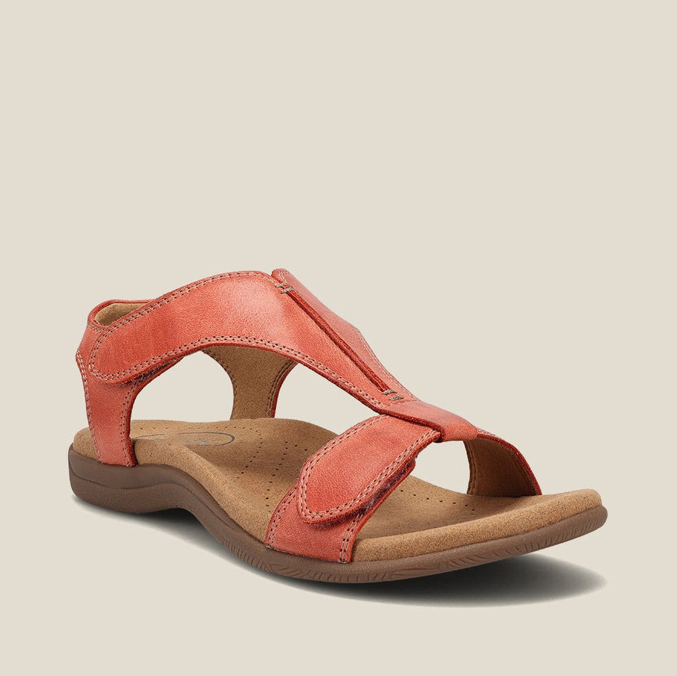 Women's Orthopedic Sandals - Cushioned Footbed, Adjustable Straps, Ergonomic Design Orange