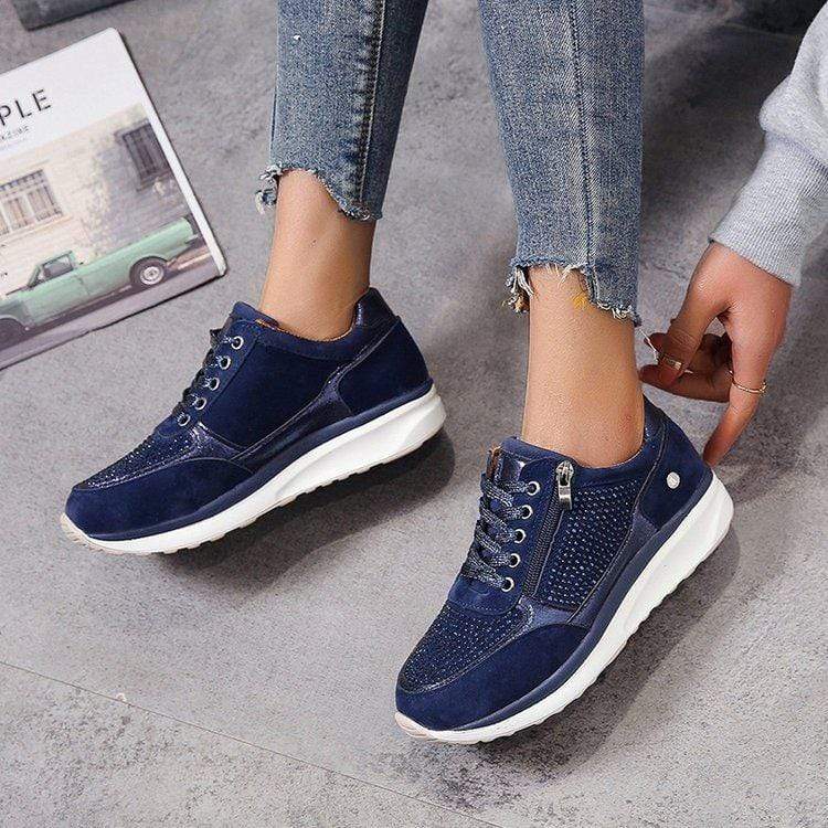 Women's Orthopaedic Bunion Shoes - Comfortable, Supportive, Pain Relief Casual Footwear Blue