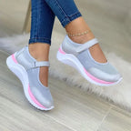 Women's Orthopaedic Hook-and-Loop Walking Shoes - Comfortable, Supportive, Breathable Design Grey