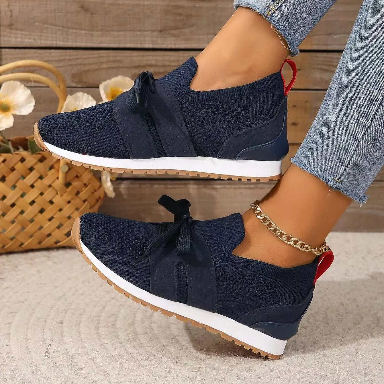 Women's Orthopaedic Pain Relief Mesh Lace-Up Sneakers - Supportive, Breathable Walking Shoes